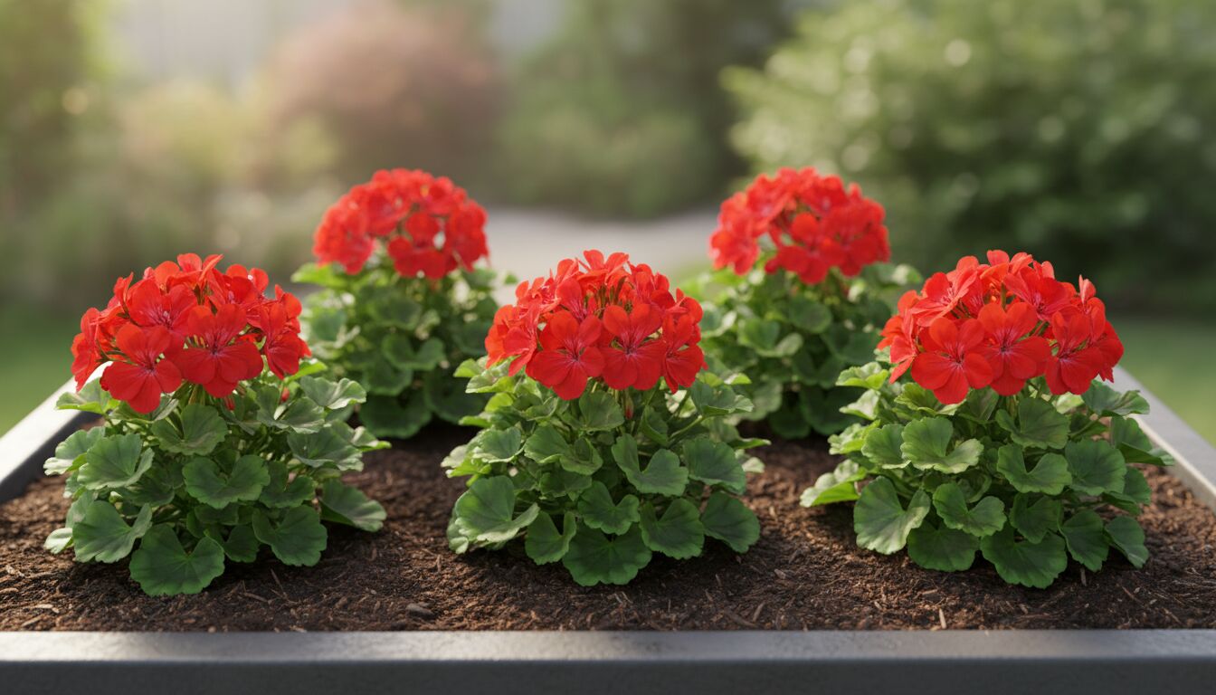 Découvrez combien de géraniums planter dans une jardinière de 50 cm pour un équilibre parfait entre esthétique et santé des plantes.