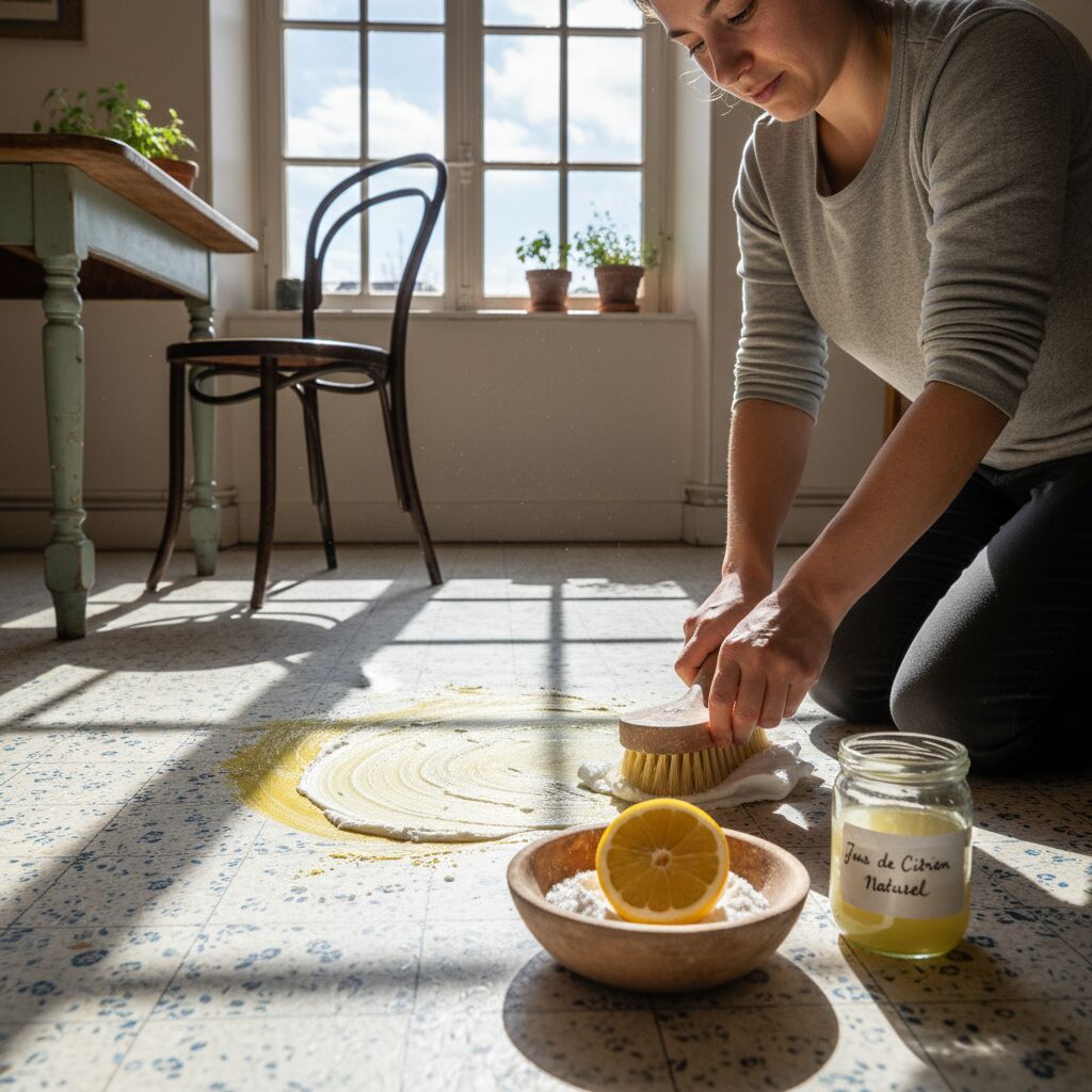 Découvrez nos astuces efficaces pour enlever facilement une tache jaune tenace sur du lino et retrouver un sol propre et éclatant.