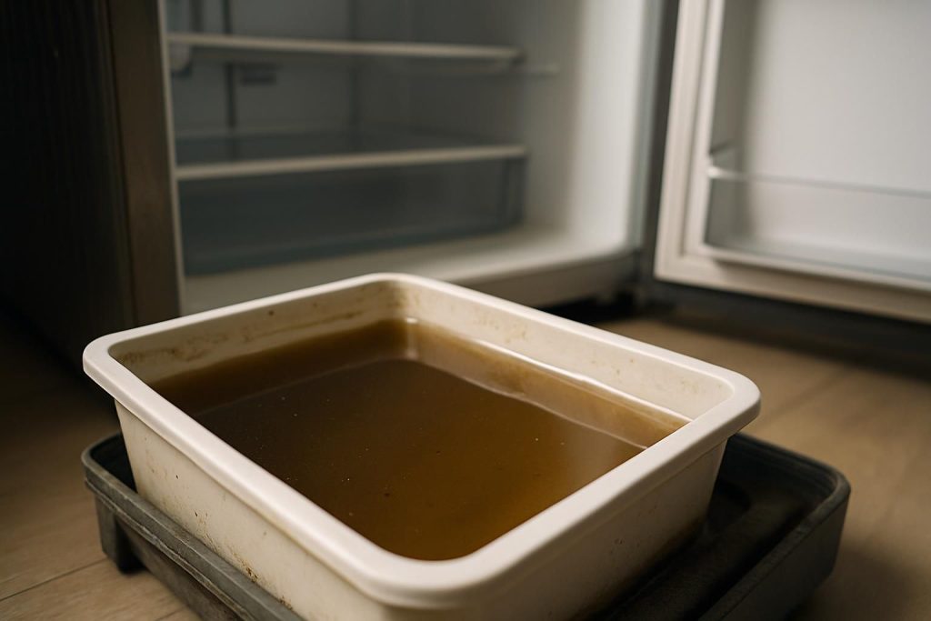 Découvrez les causes courantes d'un bac de récupération d'eau de frigo plein et apprenez les solutions efficaces pour éviter les fuites et maintenir votre réfrigérateur en parfait état.